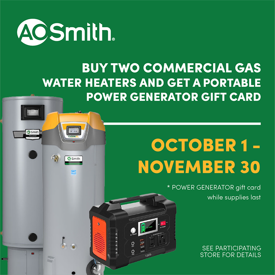 Group of A.O. Smith Water Heaters with Power Generator