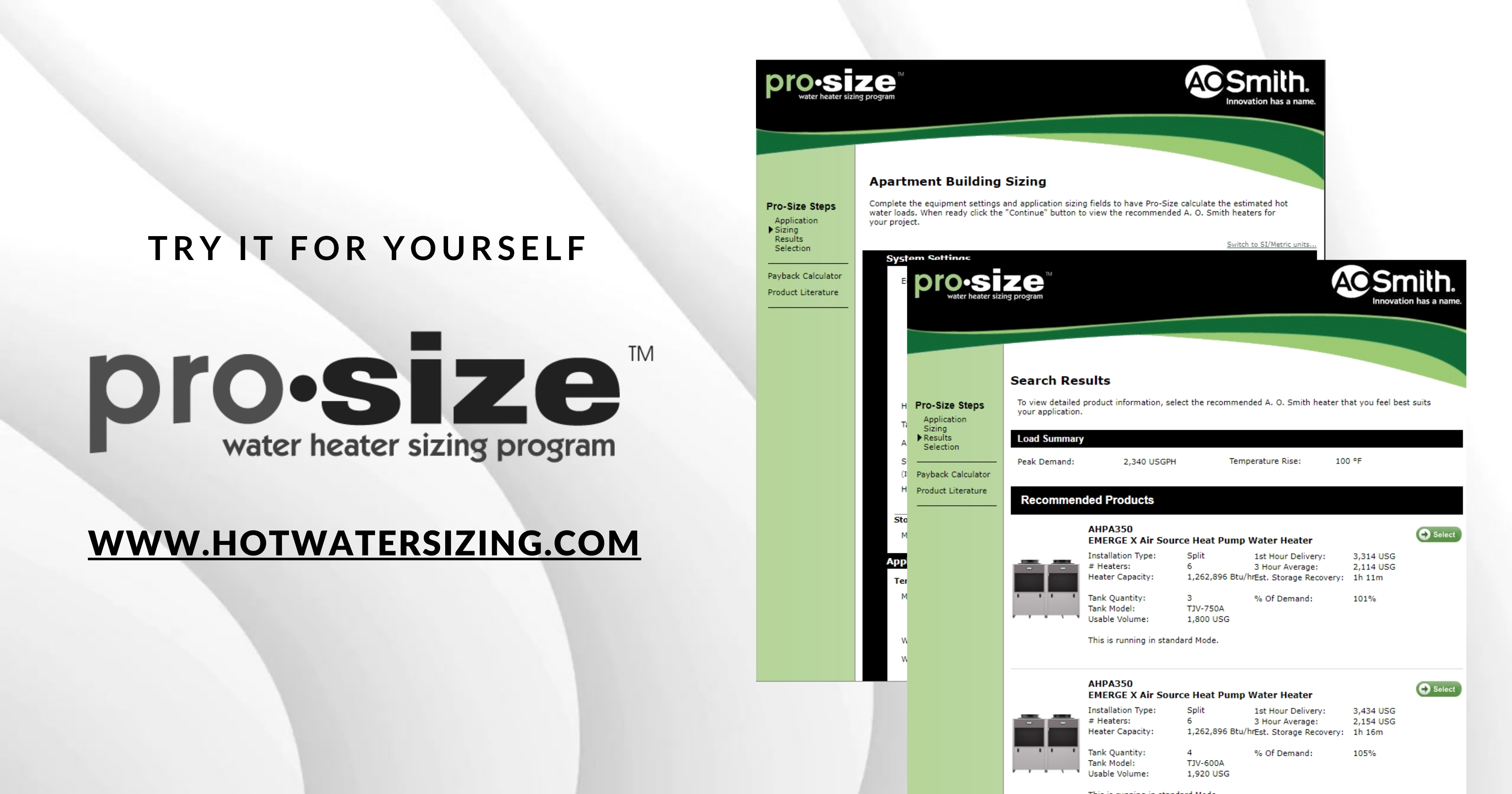 Try it for yourself. Pro size water heater sizing program. www.hotwatersizing.com