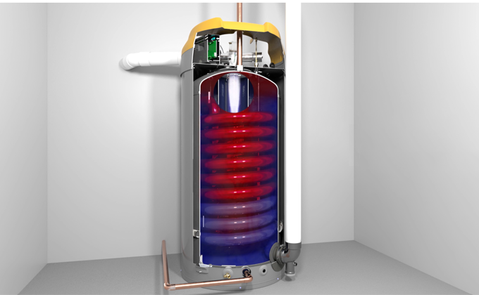 Helical Heat Exchanger Technology Illustration