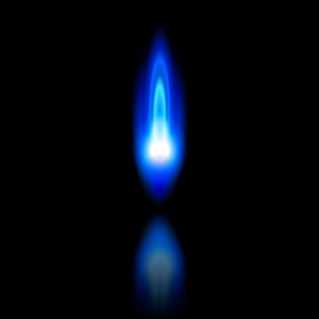 Gas pilot light flame